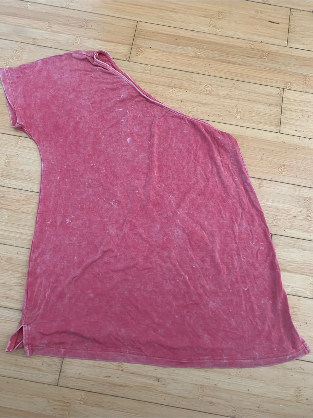 American Eagle Soft & Sexy T One-Shoulder washed red top XS